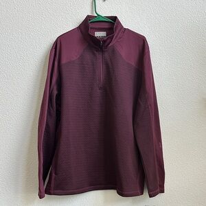 PGA Tour Maroon Thermal Quarter-Zip Pullover NWT